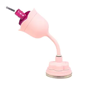 360° Rotatable Nail Polish Holder Stand – Strong Suction, Universal Fit for All Nail Polish Bottles, Adjustable & Convenient for Easy Access