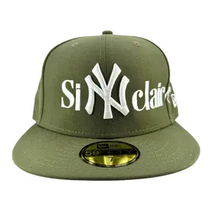 Sinclair Global New York Yankees Fitted Hat Olive Green White