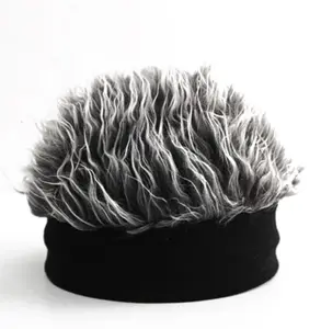 Men's Stylish Gray/Silver Faux Fur Beanie – Trendy Winter Knit Hat for Casual or Outdoor Wear  This title is concise, includes relevant keywords, and targets male customers while focusing on the winter aspect of the product.