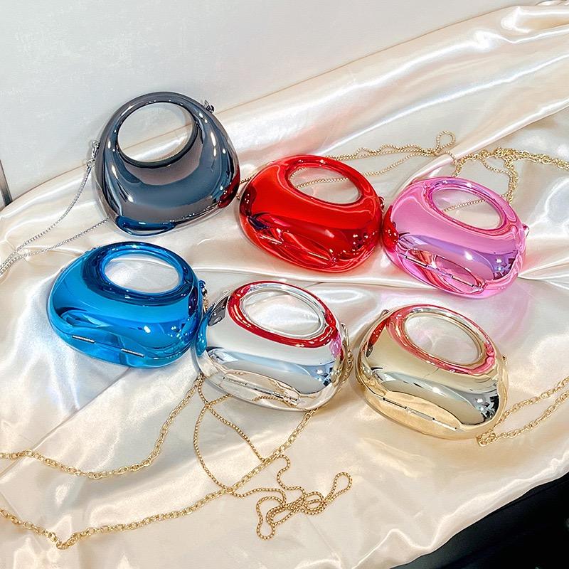 Candy Color Mini Bag, Crescent Acrylic Bag, Lipstick Coin Purse Crossbody Bag