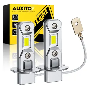 AUXITO H3 LED Bulb, 16,000LM 300% Super Brighter, 10 Years Lifespan, 1:1 Size Plug-n-Play, 100% Perfect Installation, H3 LED Fog Light Bulb for Fog Lamp, DRL, Canbus Ready, Pack of 2