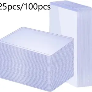 (200PCS (100 Top Loaders + 100 Penny Sleeves))/(25pcs) 3" x 4" Clear Top Loaders, 35PT Hard Plastic Card Sleeves Protector,Top Loading Card Case for PTCG,Baseball, Football,MTG, Trading Cards &  Game Sports Collectible Cards.