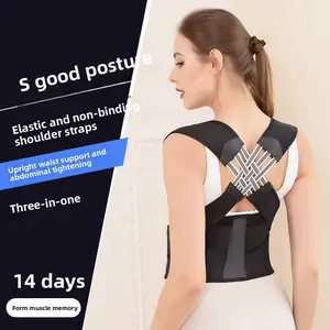 Adjustable Velcro Shapewear Tops for Women Solid Color Waist Trainer Tummy Tightener Body Shaper for Women Waist Trainer Correct Bad Posture Cotton Fabric Elastic Fashion