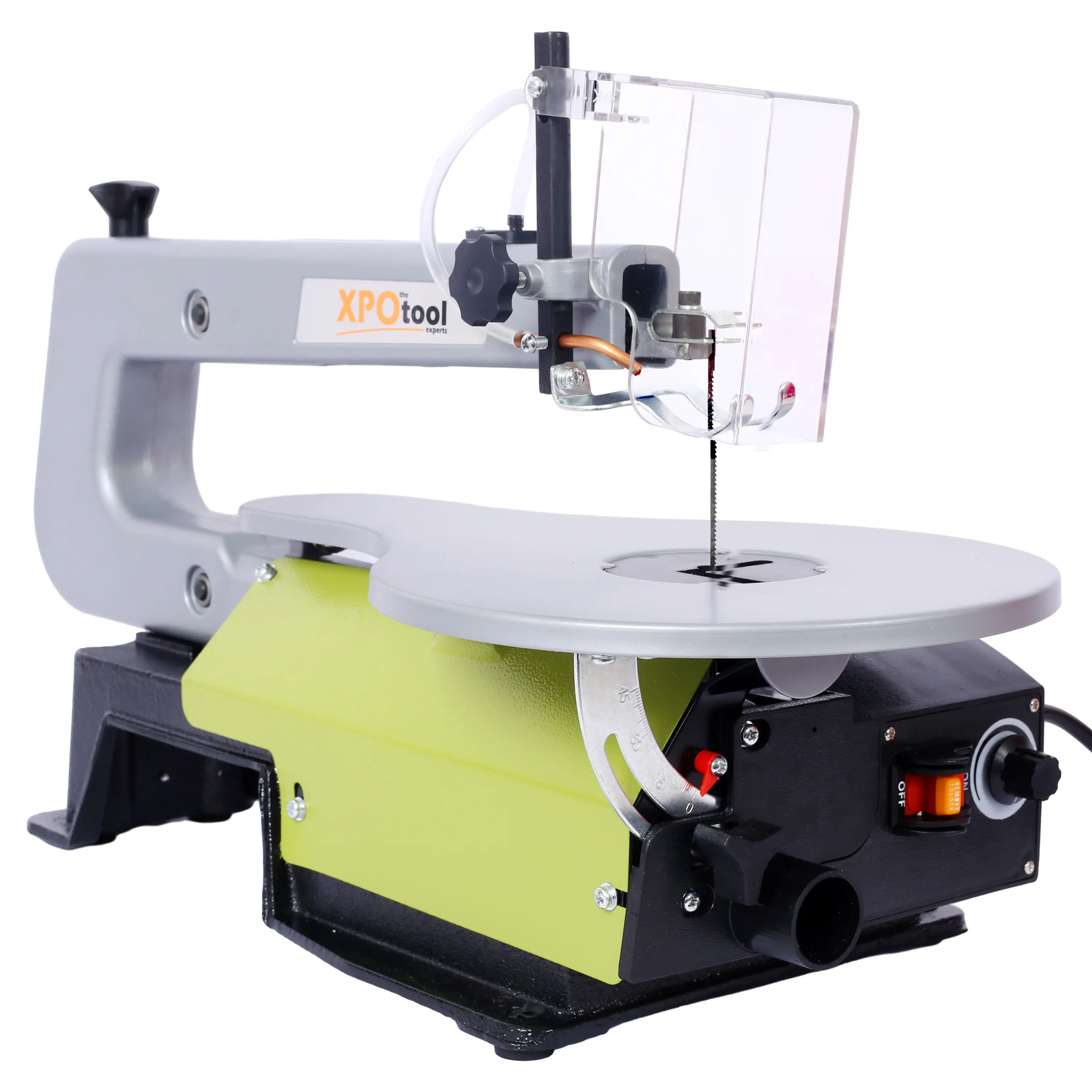 16-In Variable Speed Scroll Saw with Extra-Large Adjustable Tilting Table – Ideal for Woodworking Projects Dust Collection Workpiece Hold Blade Guard