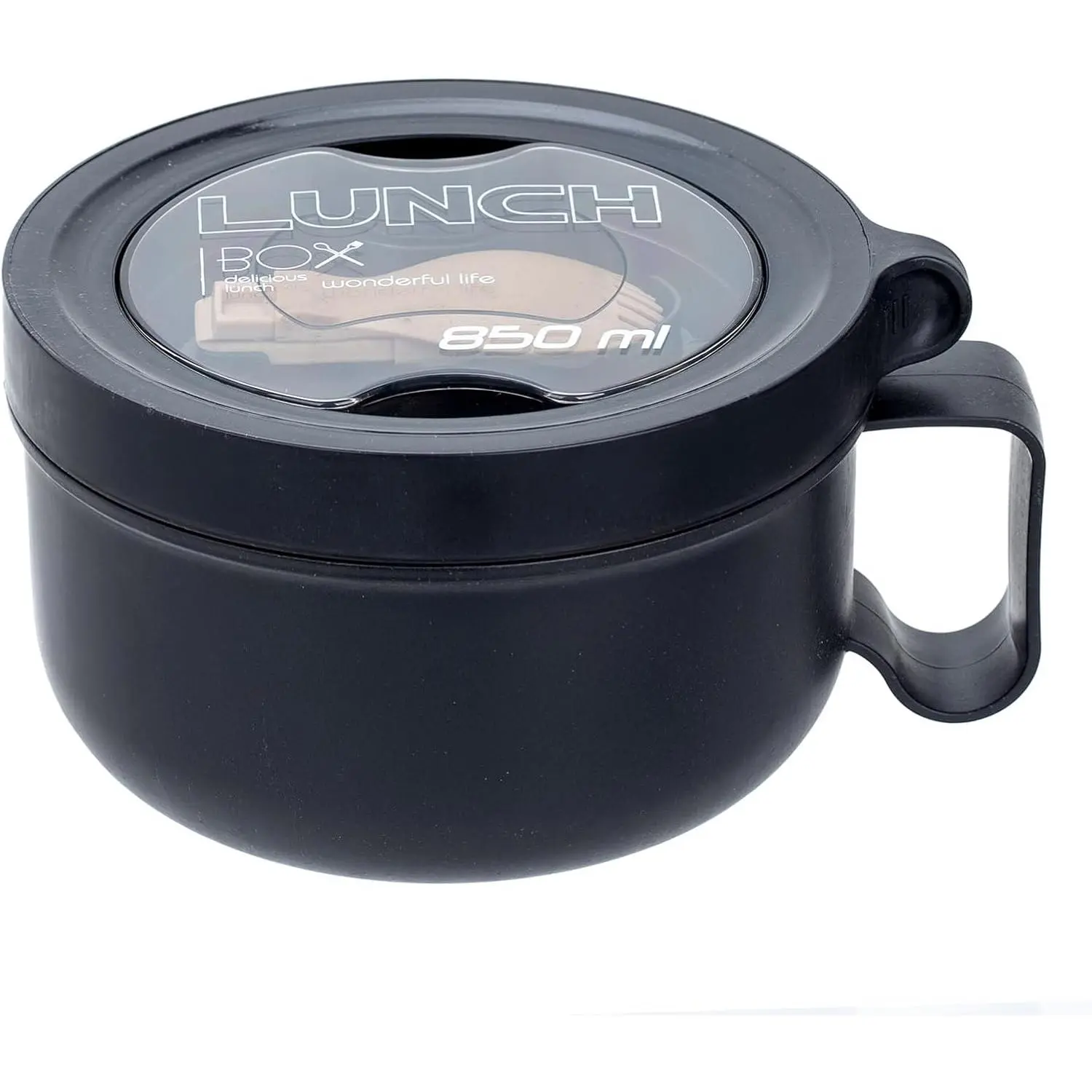 28oz Synthetic Robust & Larger Handle Microwave-Safe Ramen Bowl - Dishwasher-Safe Adult Kitchen Tableware for Soup, Oatmeal - College Student Dorm Essential