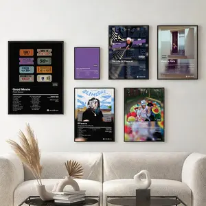 P-Pi'erre Bourne Album Poster HD Waterproof Wall Art Sticker Poster | Self-Adhesive Peel & Stick Wall Decor | Fade-Resistant, Long-Lasting, Easy Apply & Remove | Modern Art Design Decorative Print for Living Room Bedroom Office Bar | Multiple Sizes