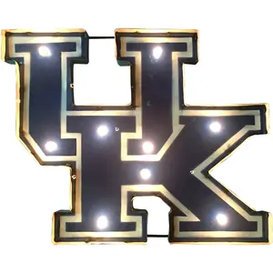 University of Kentucky UK Lighted Recycled Metal Wall Decor