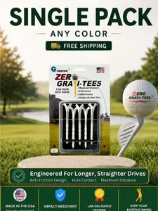Zero Gravi-Tees friction free golf tees - Longer Drives 5-Pack