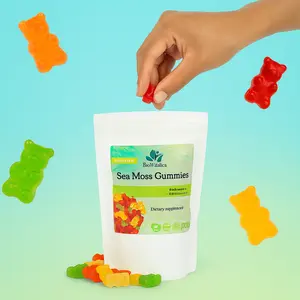 Sea Moss, Bladderwrack & Burdock Root Gummies | Vegan Superfood with 92 Minerals & Vitamins A, B6, C, D, E, K – Immune, Thyroid, Gut & Skin Support Healthcare Skincare Dietary Gel
