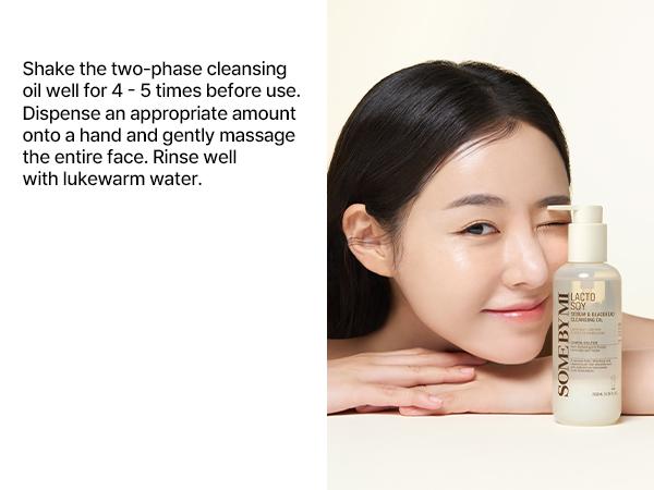 [SOME BY MI] Lacto Soy Sebum & Blackhead Cleansing Oil Makeup Remover 6.76oz, 200ml - Daily Vegan Makeup-Removing Korean Cosmetic Cleanser