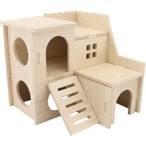 Hamster Maze  House Fun Slide House Double-Decker Hut for  Gerbil  Mice Rat Small (Only for Small Hamster)