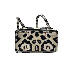 Pre-owned GIVENCHY FRANCE Shoulder Bags H2 Leopard Canvas Mini Handbag/Crossbody Bag 26175