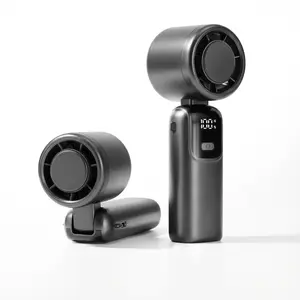 5-Speed Turbo Portable Fan, Smart LED Display for Speed and Battery, Quiet Low-Noise Design, Suitable for Outdoor, Travel, Commuting, and Summer Use