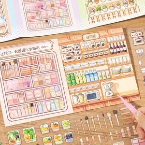 24 Sheets/book Decorative Sticker Book, Stress Relief Grocery Store Organizer & Household Storage Theme, Perfect for Home Organization, Sticker Packs