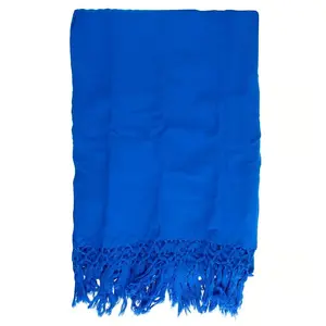 Royal Blue Fringe Sarong – Bold, Elegant & Beach-Ready