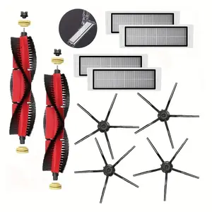 10pcs Replacement Spare Parts Compatible with Roborock S5, S5 Max, S4 Max, S6, S6 MaxV, E4, E5, S4 Robotic Vacuum Cleaner Backup Kit with 1 Roller 4 Side Spin Brush 4 Hepa Filter Attachments NOT for Q5