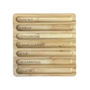Aesthetic Practitioner Syringe Tray with Slot Label, Bamboo Aesthetic Physician Syringe Preparation Tray, Syringe Tray for Aestheticians and Nurses, Syringe Storage Tray with 7 Flutes (Bamboo)