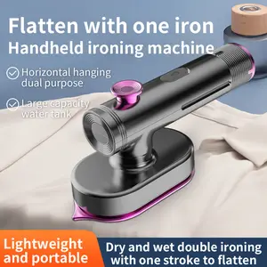 Travel steam ironing machine, portable clothing steam ironing machine, travel suit, with large ceramic heating plate