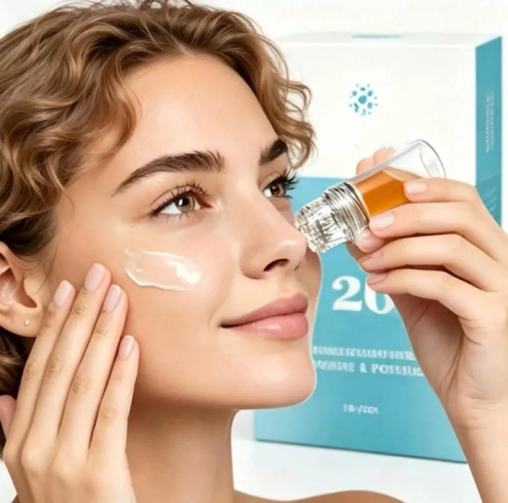 Household 0.25 mm moisturizing essence roller applicator bottle, portable glass and plastic skincare roller, gentle facial care tool, suitable for family skin regeneration care.