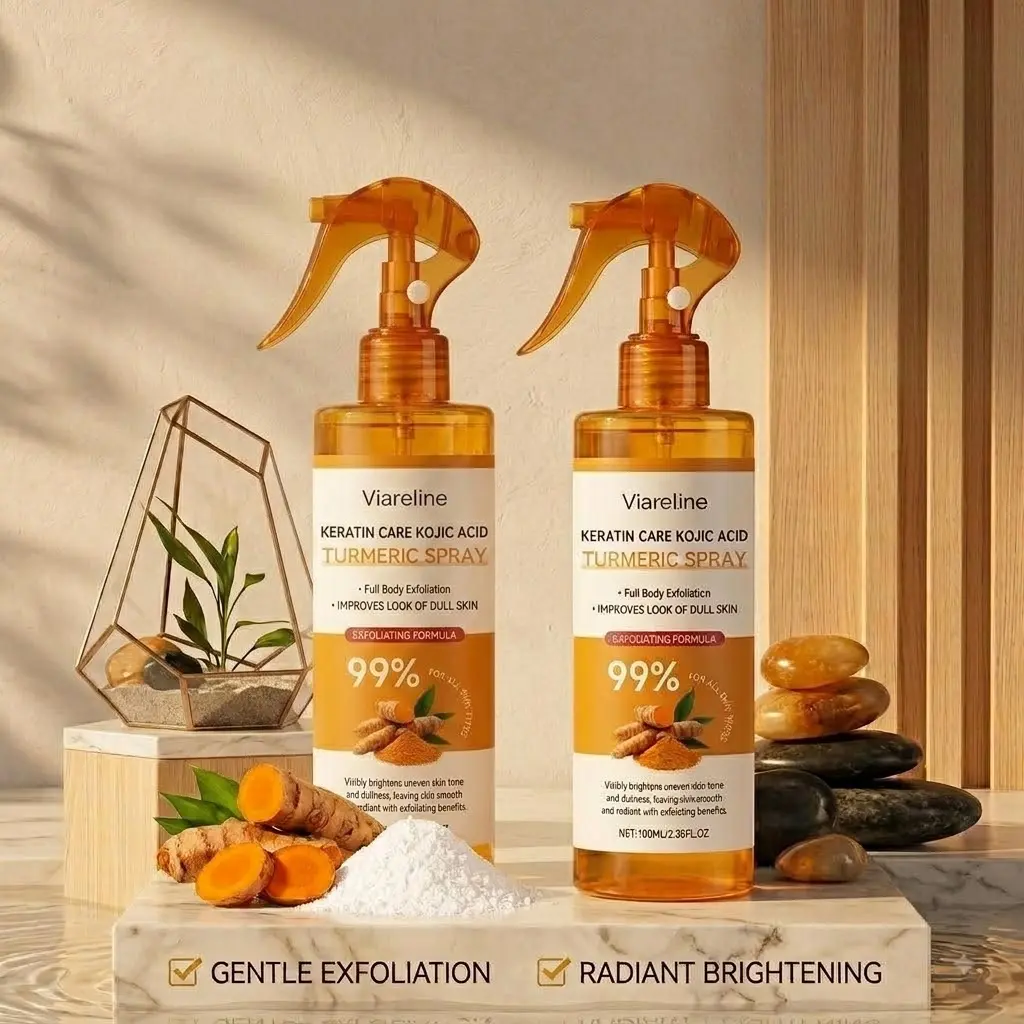 BUY 1 GET 1 FREE！Peel Shot Keratin Care Kojic Acid Turmeric Spray 200ml Pore Clearing Exfoliating Formula Skin Repair Scrub