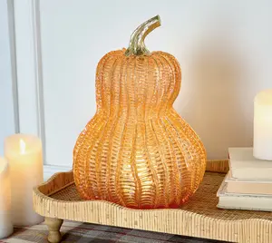 Illuminated 13.5" Textured Gourd by Valerie