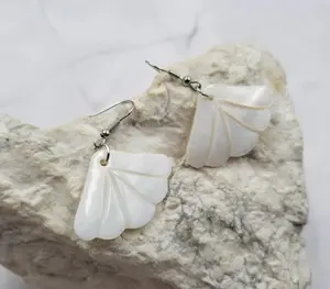 Handmade Sea Shell Art Deco Earrings