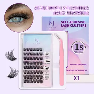 JOMAY Beauty DIY Lash Kit | Beginner-Friendly, Sensitive-Eye Approved, Zero Irritation, All-Day Comfort, Viral Eye Makeup Essential, 24HR Hold, Natural Lash Look, Glue-Free