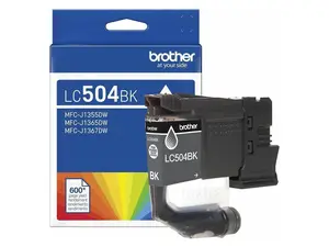 Brother Genuine LC504BK Standard Yield Black Ink Cartridge