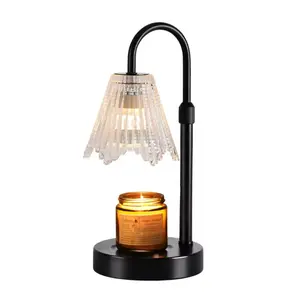 Candle Warmer Lamp with Timer and Dimmer, Electric Wax Warmers for Scented Candles with 5 Brightness Settings, Anti-Glare Lamp with Adjustable Height, Home Decor, Gift for Birthday, Valentines