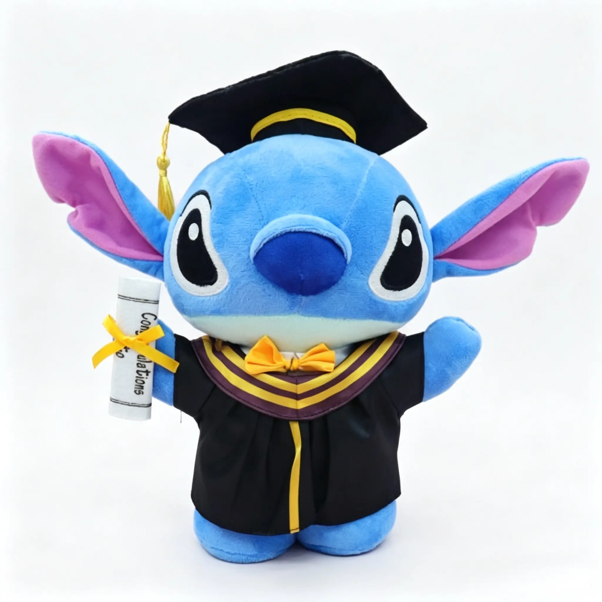 Disney Stitch Graduation Plush Toy, 11.8‑inch Cute Stuffed Animal Soft Plush Doll Graduation Keepsake Collectible Gift for Fans Kids Teens