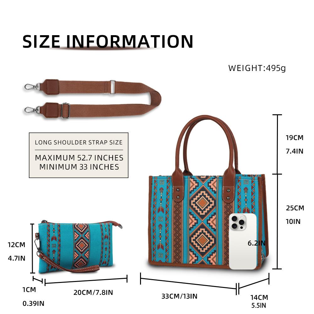 Boho Canvas Crossbody Bag for Women – Trendy Elegant Shoulder Bag with Adjustable Strap