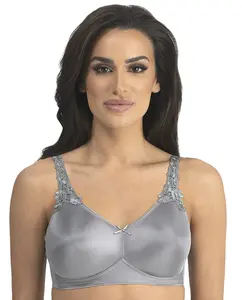 Dominique Jillian Wire-Free Minimizer Bra #6800 - Seamless Support, Shaping & Comfort - Everyday Lift, Bounce Control & Smoothing Fit - Smoke