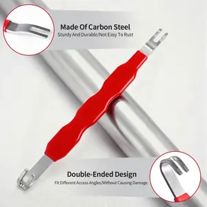 Automotive electrical connector removal tool, double-ended terminal separator, automotive wiring repair clip removal/installation tool, portable multifunctional plug/connector remover for car maintenance, inspection, and disassembly Metal