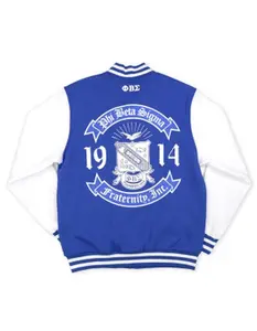 Phi Beta Sigma Fraternity Royal Blue and White Fleece Jacket Coat