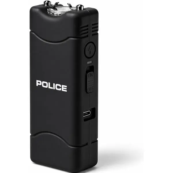 POLICE 801 Compact Rechargeable 120 Lumens LED Torch - Black, Home Improvement Portable Bright Light Illumination Device for Outdoor Use