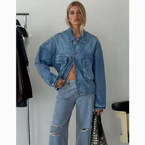 Kier Oversized Jacket Denim Mid Wash