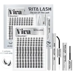 Viva, RITALASH MangaMagic Collection Upgrade U Lashes with Ultra-Dense, Waterproof, Long-Lasting Lashes, Fashion Wet Look, Beginner-Friendly DIY Lashes for a Voluminous Look, Must-Have Clusters Eyelashes, Cosmetic Eyelash Extension
