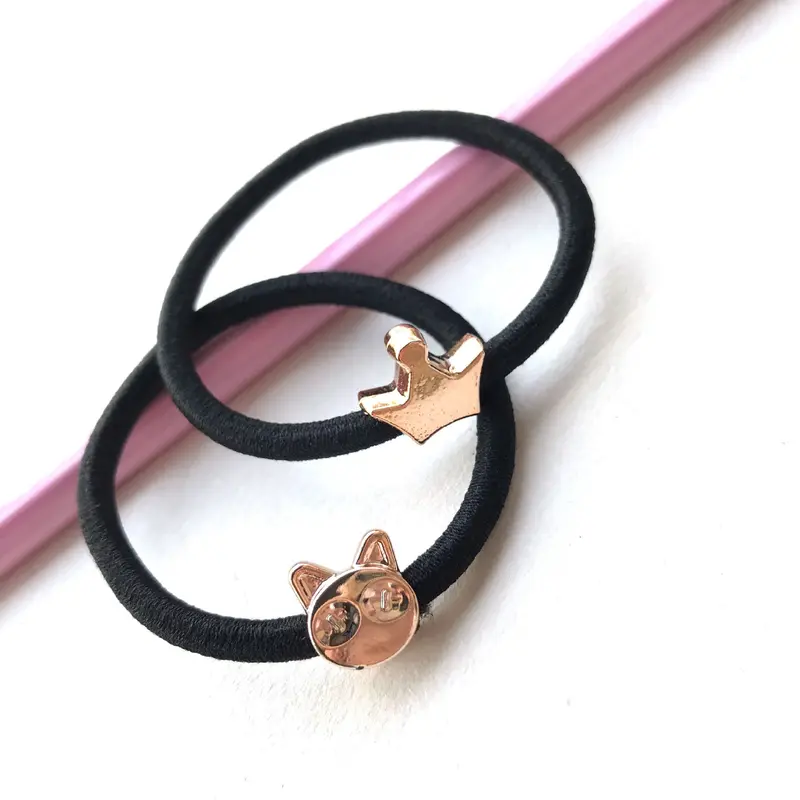 YesWigs Women's Basic High-Quality Minimalist Elastic Round Band Hair Tie with Cute Charm - Animal Shaped Hairbands & Scrunchies, Minimalist Style Elevates Looks, Ideal for Daily Use & Gifting
