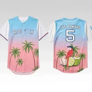 Margaritaville Day Baseball Jersey Giveaway It’s Always 5 O’Clock Shirt Tropical Party Jersey Jimmy Buffett Style Summer Beach Gift