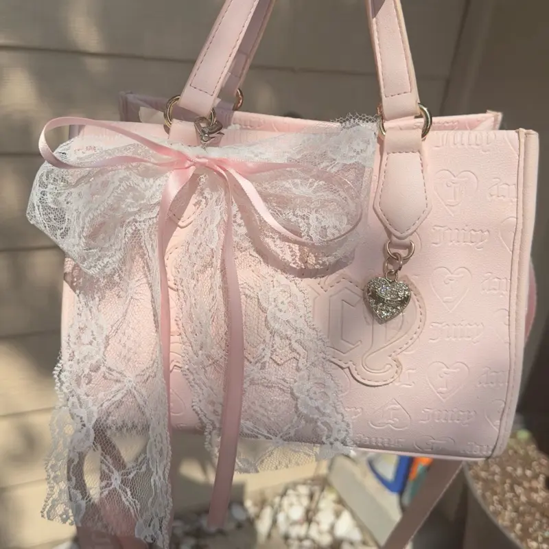 Lace Bow bag charm, bow pendant for bag, Bow charm, ribbon bag chain, Shabby chic bow Bag Charm, ribbon bag accessories, ribbon accessory