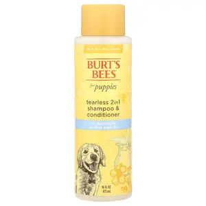 Burt's Bees Tearless 2 in 1 Shampoo & Conditioner with Buttermilk & Flaxseed Oil, For Puppies, 16 fl oz (473 ml)