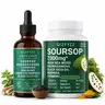 summervibes Soursop Bitterness Extract + Seaweed Super Dual-Effect Set | 10-in-1 Drops + 20-in-1 Capsules | Moringa, Turmeric, Black Seed Oil, Ashwagandha | Vegan & Non-GMO,summerwins