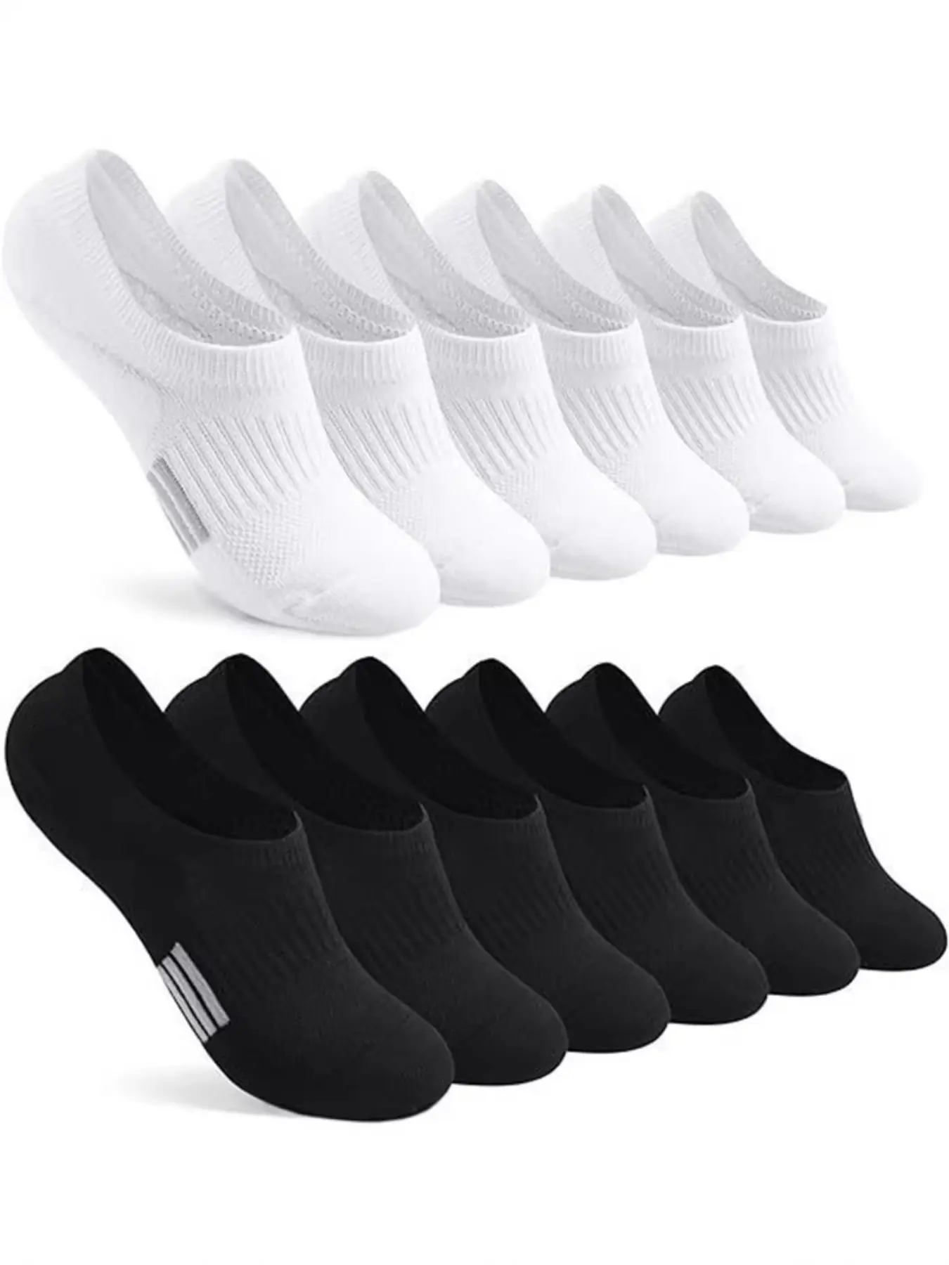 20 Pairs Unisex Invisible Crew Socks, Thick Anti-Slip Low-Cut No-Trace Short Socks, Sports Running Fitness Ankle Socks, Training Low Socks, Athletic Socks, Athletic Grip Sock