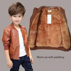 NewBoys' PU Leather Jacket - Full-Zip Black Blazer with Stand Collar &, Machine-Washable PU Leather Coat for Kids, All-Season Casual & Formal Wear (Costume Parties, Everyday) - Easy-Care Zipper Closure Outer