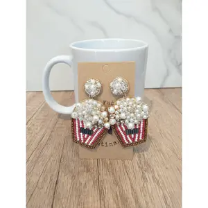 Popcorn Earrings - Classic Design with Gold Finish, Ideal for Any Occasion
