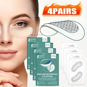 Microneedle Eye Mask Gel Patch, Hydrating, Moisturizing, Brightening & Tightening, Hyaluronic Acid Formula, Suitable for All Skin Types, Non-Flammable, Single Pack, No Alcohol/Aerosol