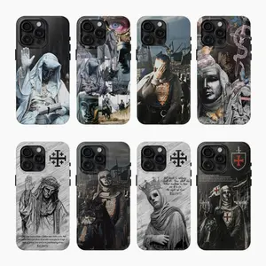 Baldwin IV "The Leper King" The Crusader King and His Holy Army Phone Case, Crusader King of Jerusalem Cross Medieval Christian Phone Cover, Medieval Cross Armor Glory of God Gothic Faith 17 Air Pro Max