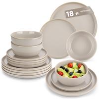 18-piece set-Gray (serves 6 people)