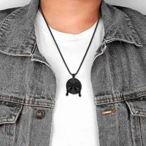 FaithHeart Viking Huginn And Muninn Ravens Neckalce Stainless Steel