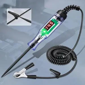 Automotive Test Light with 3-48V LED Digital Voltage Display, Auto Circuit Tester with Voltmeter & Dual Color Polarity Indicate, Electric Test Pen w/Stainless Probe for Car/Truck/SUV Checker